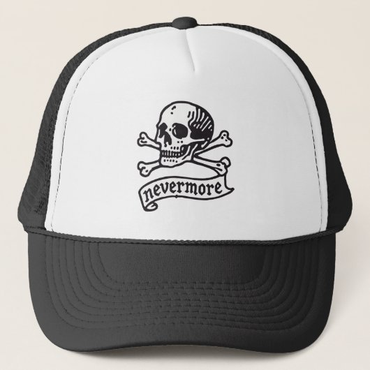 Nooit meer schedel en kruisbeenderen trucker pet (Voorkant)