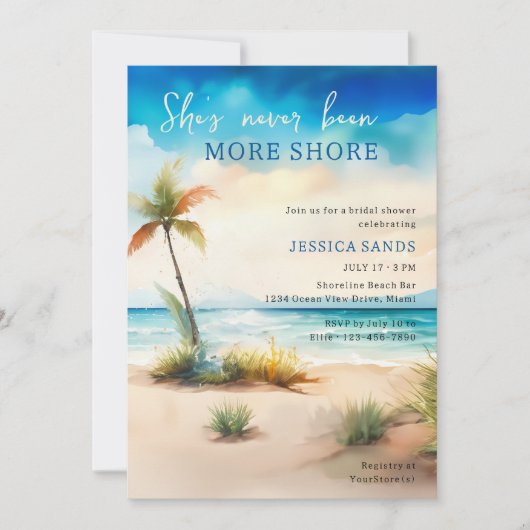 Nooit meer Shore Ocean Beach Vrijgezellenfeest gew Kaart (Voorkant)