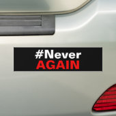 Nooit meer slogan protesteren tegen schoolgeweld bumpersticker (Op auto)