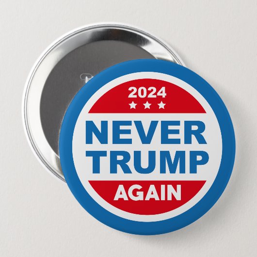 Nooit meer vertrouwen in 2024 ronde button 4,0 cm (Voorkant /achterkant)