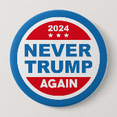 Nooit meer vertrouwen in 2024 ronde button 4,0 cm (Voorkant)