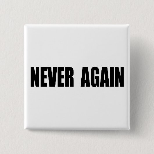 Nooit meer vierkante button 5,1 cm (Voorkant)