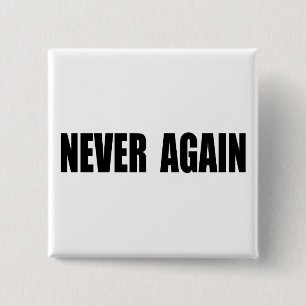 Nooit meer vierkante button 5,1 cm