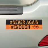 Nooit meer voldoende Bumpersticker tegen Pistool (Op auto)