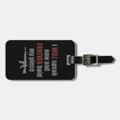 Nooit mijn stuk vasthouden bagagelabel (Voorkant horizontaal)