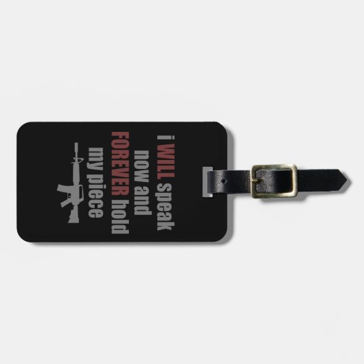 Nooit mijn stuk vasthouden bagagelabel (Voorkant horizontaal)