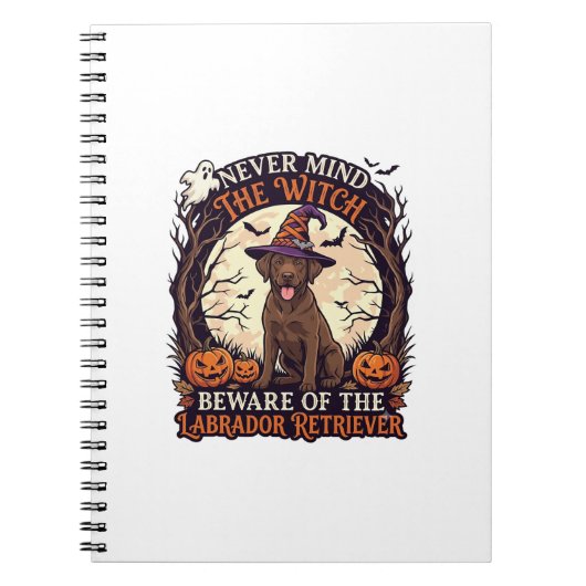 Nooit Mind Heks Pas Op Labrador Retriever Hallowee Notitieboek (Voorkant)