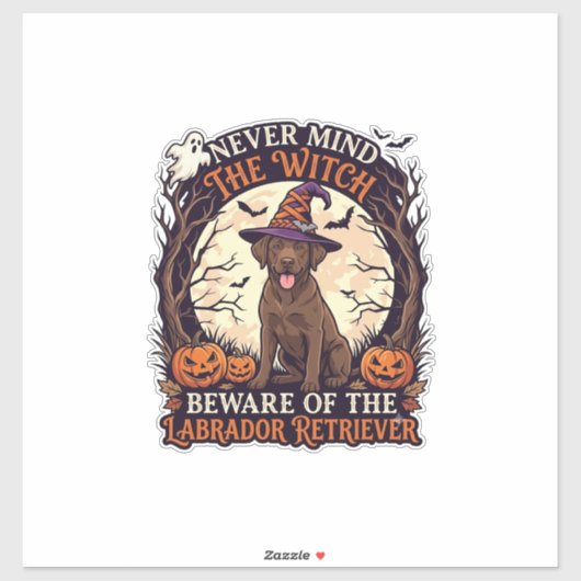 Nooit Mind Hekserij Pas Op Labrador Retriever Hall Sticker (Vel)