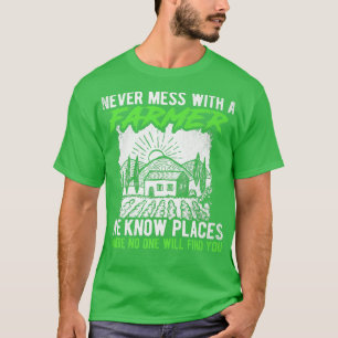 Nooit minder met een boer die we kennen, plaatsen t-shirt