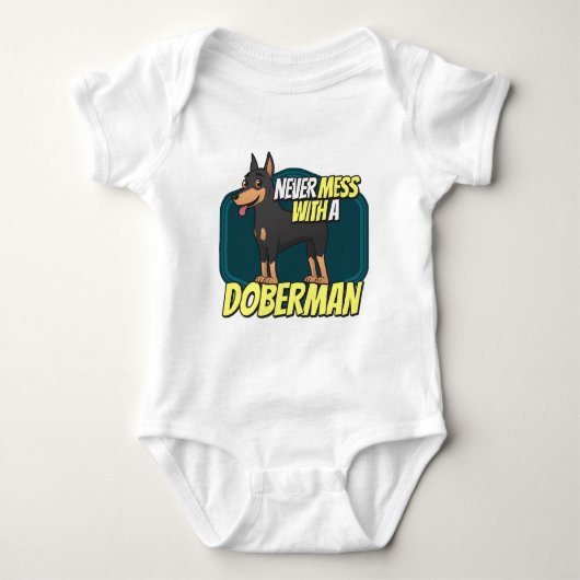 Nooit minder met een Doberman Romper (Voorkant)