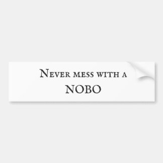 "Nooit minder met een NoBo"-Bumpersticker Bumpersticker