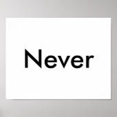 Nooit! Misschien. Poster (Voorkant)