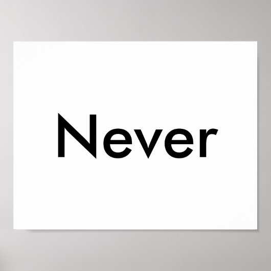 Nooit! Misschien. Poster (Voorkant)