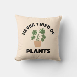Nooit moe van planten gekke plant dame kussen