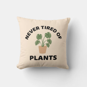 Nooit moe van planten gekke plant dame kussen