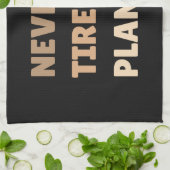 Nooit moe van planten grappig plant theedoek (Gevouwen)