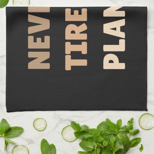 Nooit moe van planten grappig plant theedoek (Gevouwen)