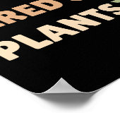 Nooit moe van planten zwart plant poster (Hoek)