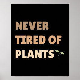 Nooit moe van planten zwart plant poster