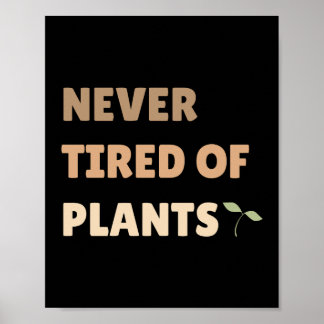 Nooit moe van planten zwart plant poster