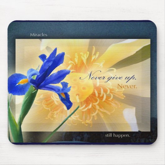 Nooit Mousepad opgeven Muismat (Voorkant)