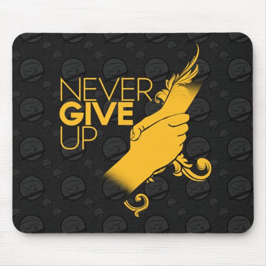 Nooit Mousepad opgeven Muismat (Voorkant)