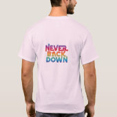 Nooit naar beneden t-shirt (Achterkant)