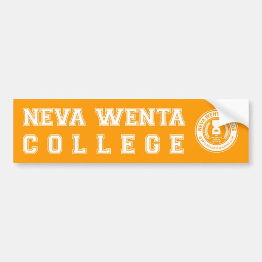 "Nooit naar de universiteit geweest" Bumpersticker (Voorkant)