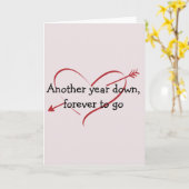 Nooit naar Go Love Jubileum Valentijnsdag Kaart (Gele Bloem)