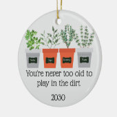 Nooit naar het Oude Citaat van de Gardening van de Keramisch Ornament (Links)