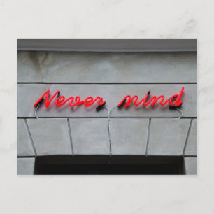 Nooit Neon Sign Briefkaart