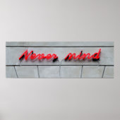 Nooit Neon Sign Poster (Voorkant)
