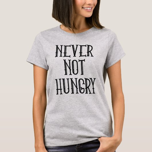 Nooit niet honger t-shirt (Voorkant)
