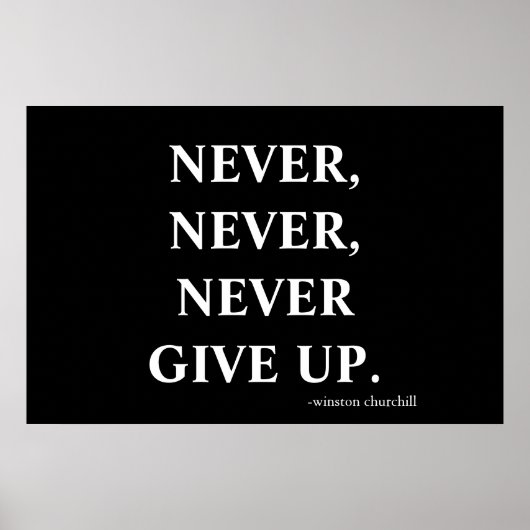 Nooit nooit opgeven. poster (Voorkant)