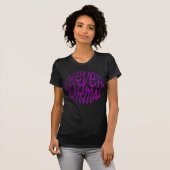 Nooit Normaal Paarse Tekst Ontwerp T-shirt (Voorkant volledig)