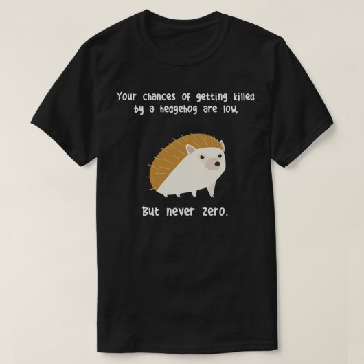 Nooit nul egel t-shirt (Design voorkant)
