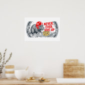 Nooit ofte nimmer opgeven 2 poster (Keuken)