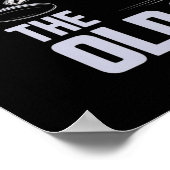 Nooit Onderschatten De Oude Man Grappige Disc Golf Poster (Hoek)