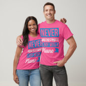 Nooit Onderschatten Een Jongen Met Een Piano T-shi T-shirt (Unisex)