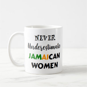 nooit onderschatten jamaicaanse vrouwen koffie mok