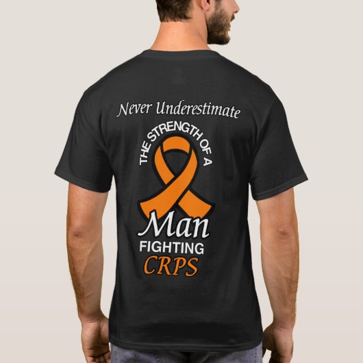 Nooit onderschatten/lint/Man...CRPS T-shirt (Achterkant)