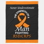 Nooit onderschatten/Lint/Man...RSD/CRPS Fleece Deken (Voorkant)