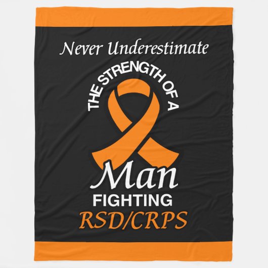 Nooit onderschatten/Lint/Man...RSD/CRPS Fleece Deken (Voorkant)