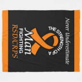 Nooit onderschatten/Lint/Man...RSD/CRPS Fleece Deken (Voorkant (Horizontaal))