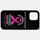 Nooit onderschatten/lint/vrouw.. borstkanker Case-Mate iPhone case (Achterkant (horizontaal))