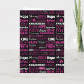 Nooit onderschatten/lint/vrouw.. borstkanker kaart (Achterkant)