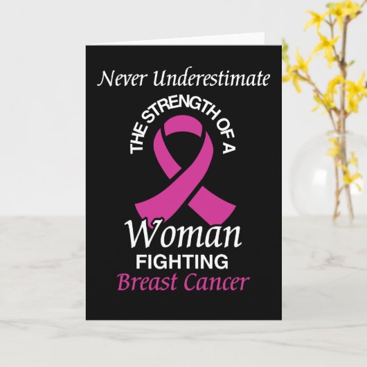 Nooit onderschatten/lint/vrouw.. borstkanker kaart (Gele Bloem)