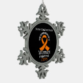 Nooit onderschatten/lint/vrouw...CRPS Tin Sneeuwvlok Ornament (Links)