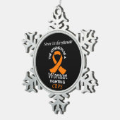 Nooit onderschatten/lint/vrouw...CRPS Tin Sneeuwvlok Ornament (Rechts)