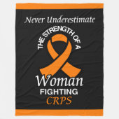 Nooit onderschatten/Lint/Vrouw...CRPS Vliegtuigban Fleece Deken (Voorkant)